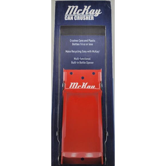 Mckay Metal Can and Plastic Bottle Crusher & Opener Heavy Duty Wall Mounted Blk - Picture 1 of 7